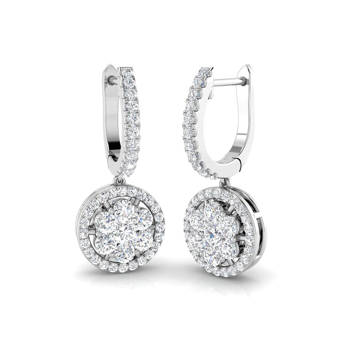 18ct White Gold 1.06ct G SI2 Diamond Earrings
