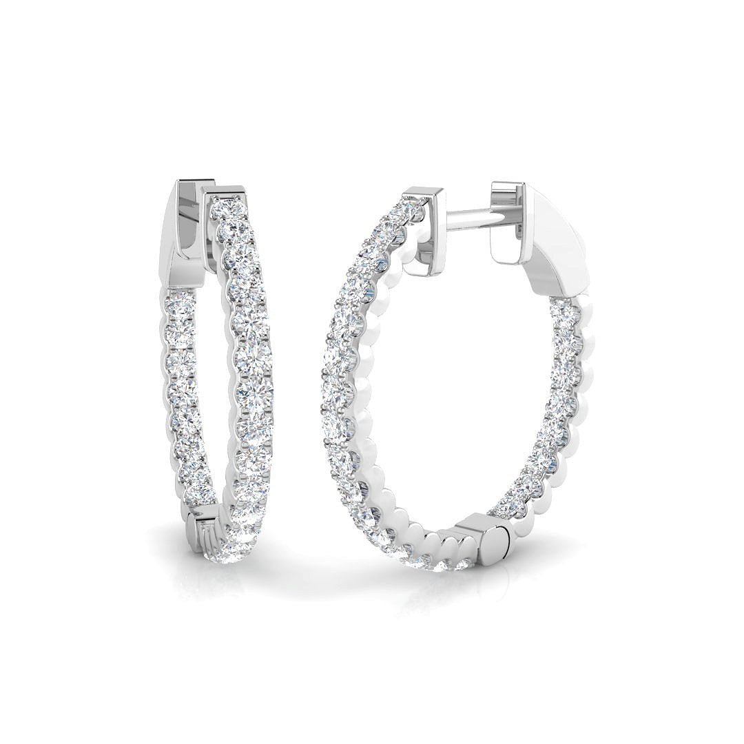 18ct White Gold 0.71ct G SI2 Diamond Earrings