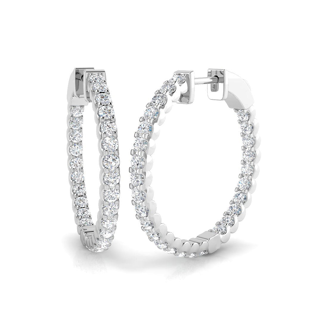 18ct White Gold 1.42ct G SI2 Diamond Earrings
