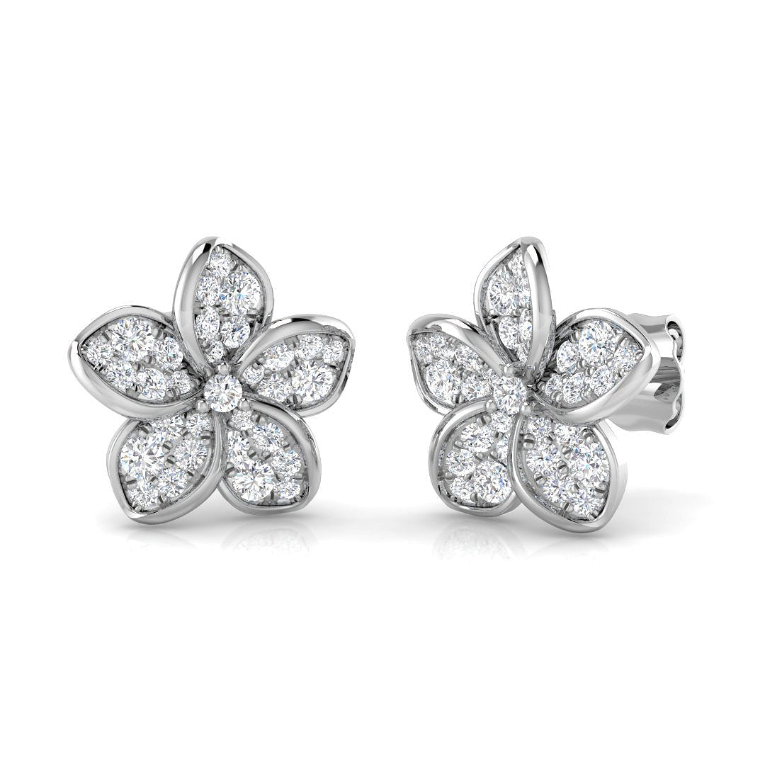 9ct White Gold 0.54ct G SI2 Diamond Earrings