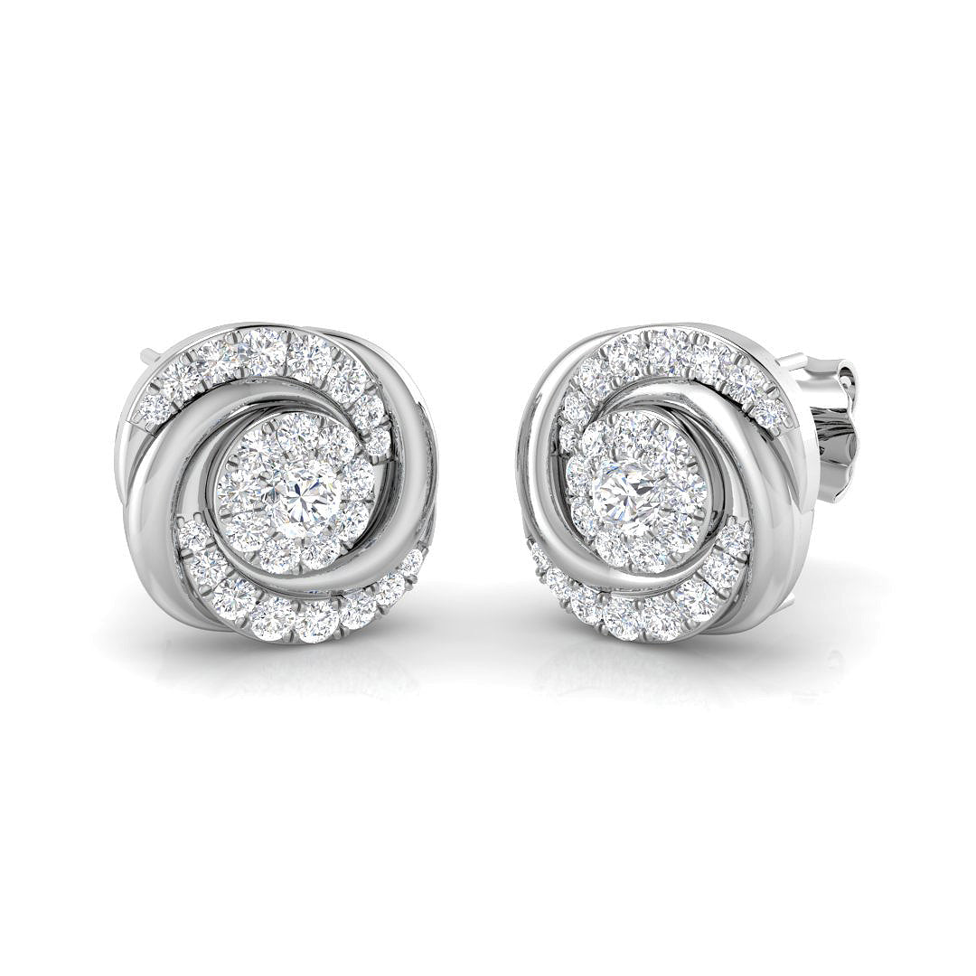 18ct White Gold 0.44ct G SI2 Diamond Earrings