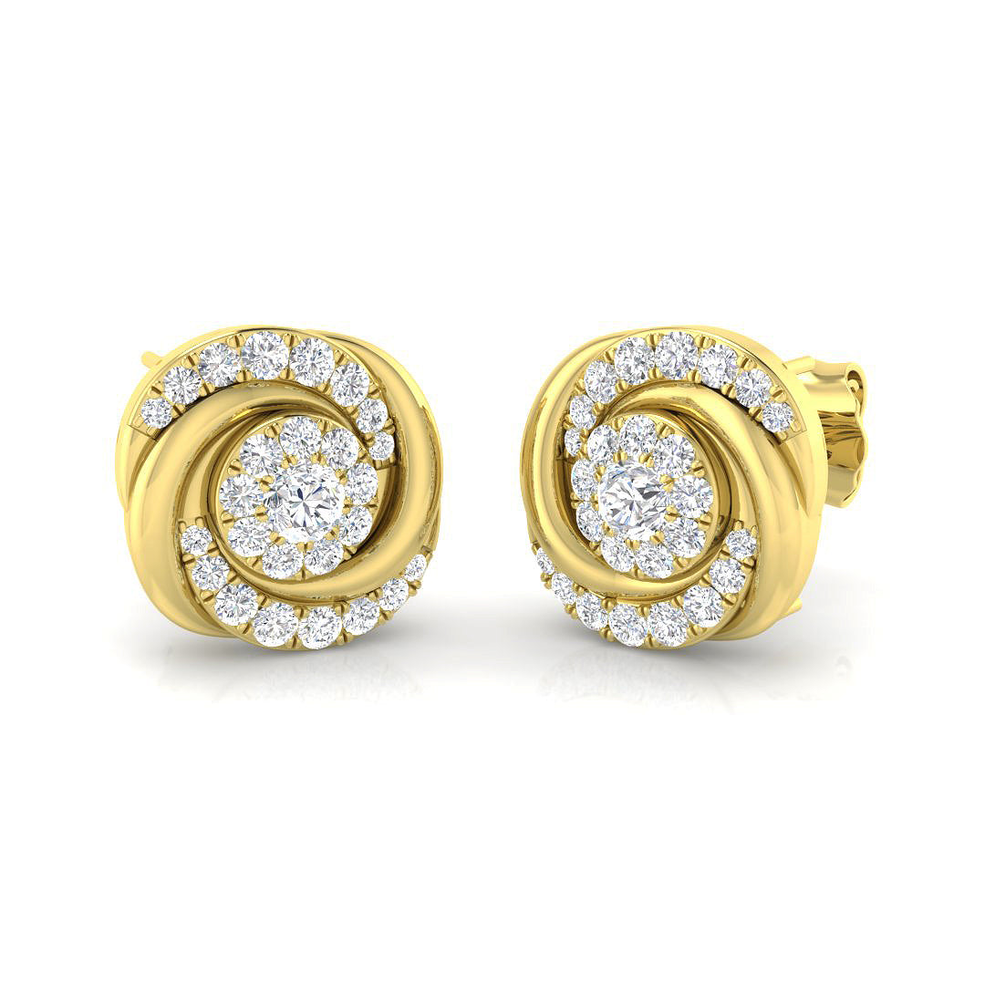 9ct Yellow Gold 0.44ct Laboratory Grown CVD Earrings