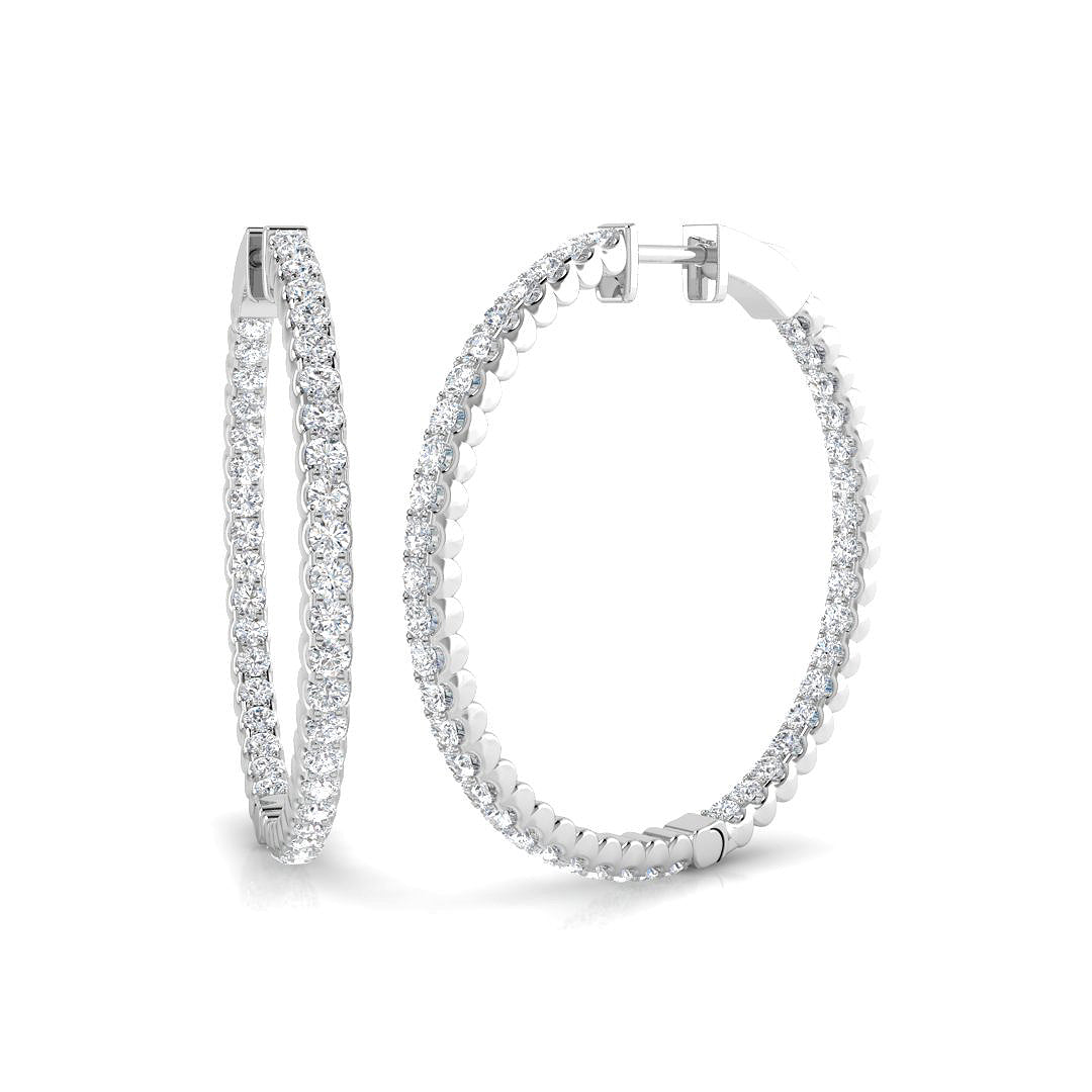 18ct White Gold 2.19ct G SI2 Diamond Earrings