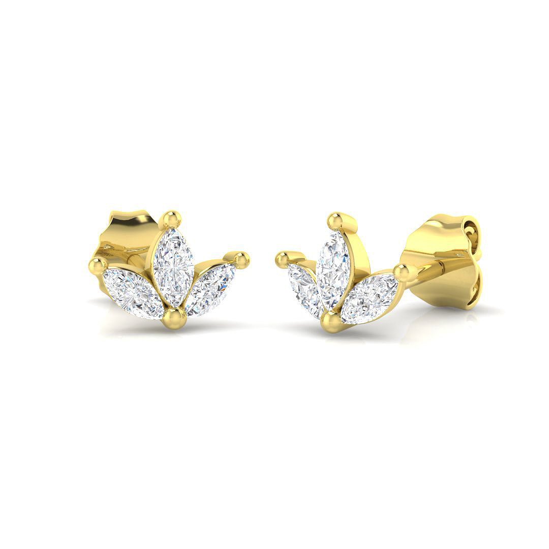 18ct Yellow Gold 0.31ct G SI2 Diamond Earrings