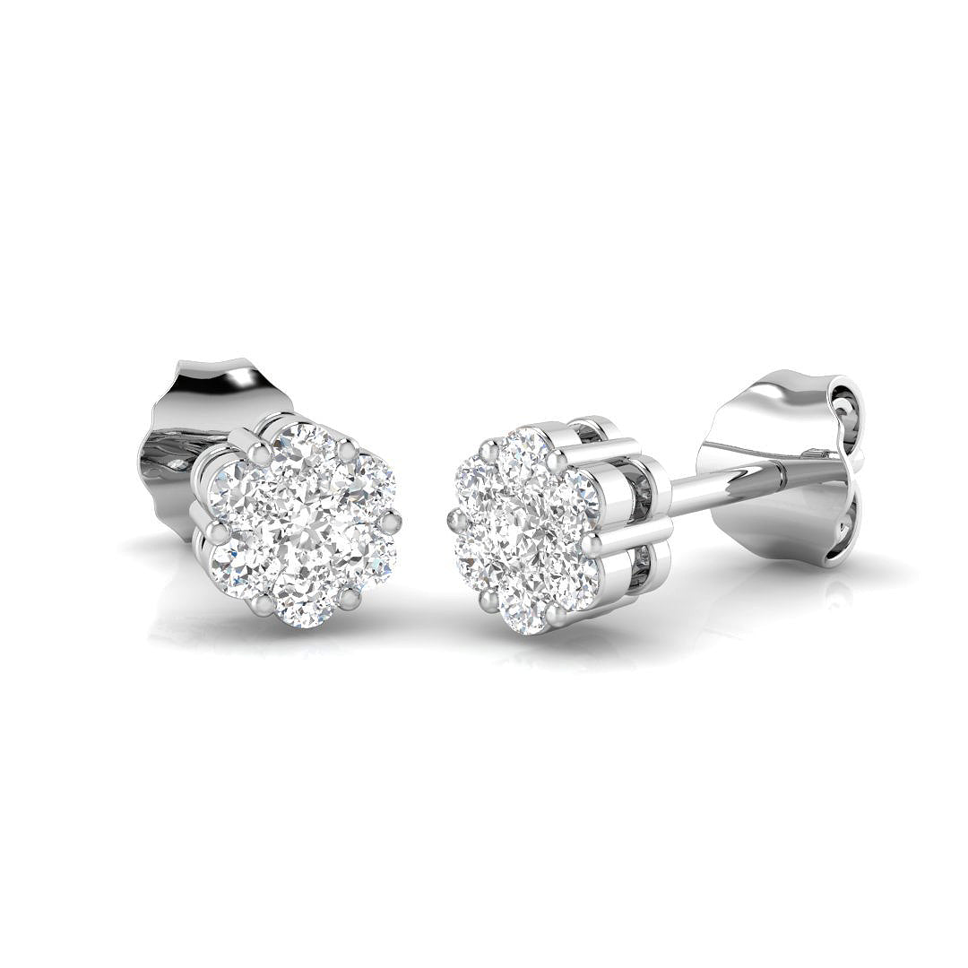 9ct White Gold 0.22ct G I1 Diamond Earrings