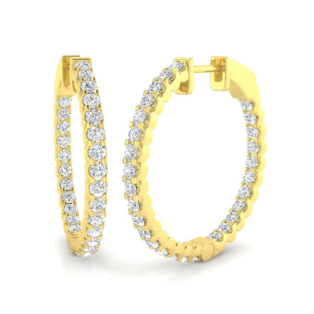 18ct Yellow Gold 1.78ct G SI2 Diamond Earrings