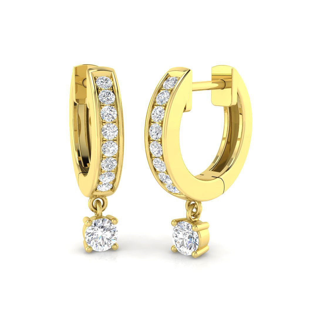 18ct Yellow Gold 0.24ct G SI2 Diamond Earrings