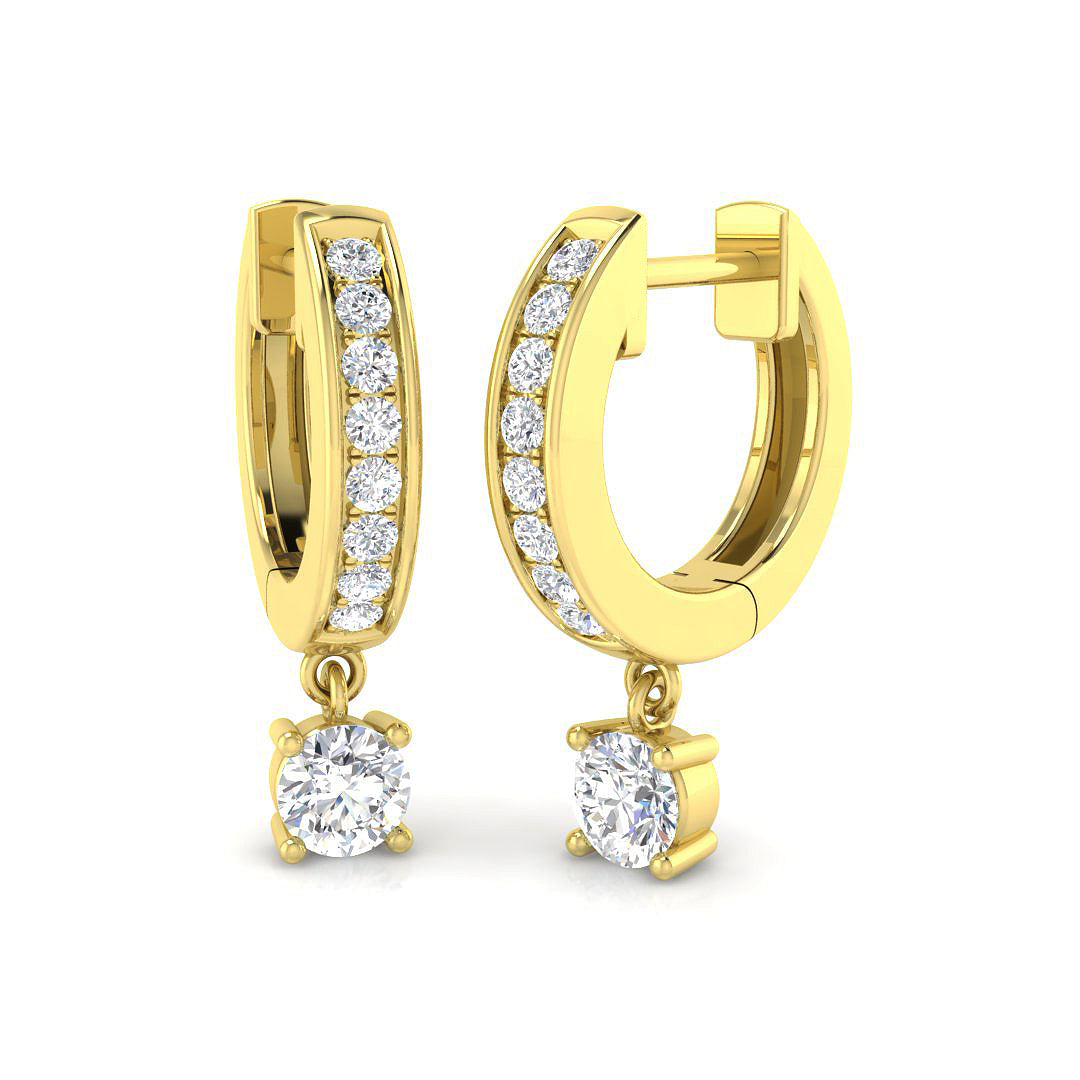 18ct Yellow Gold 0.29ct G SI2 Diamond Earrings