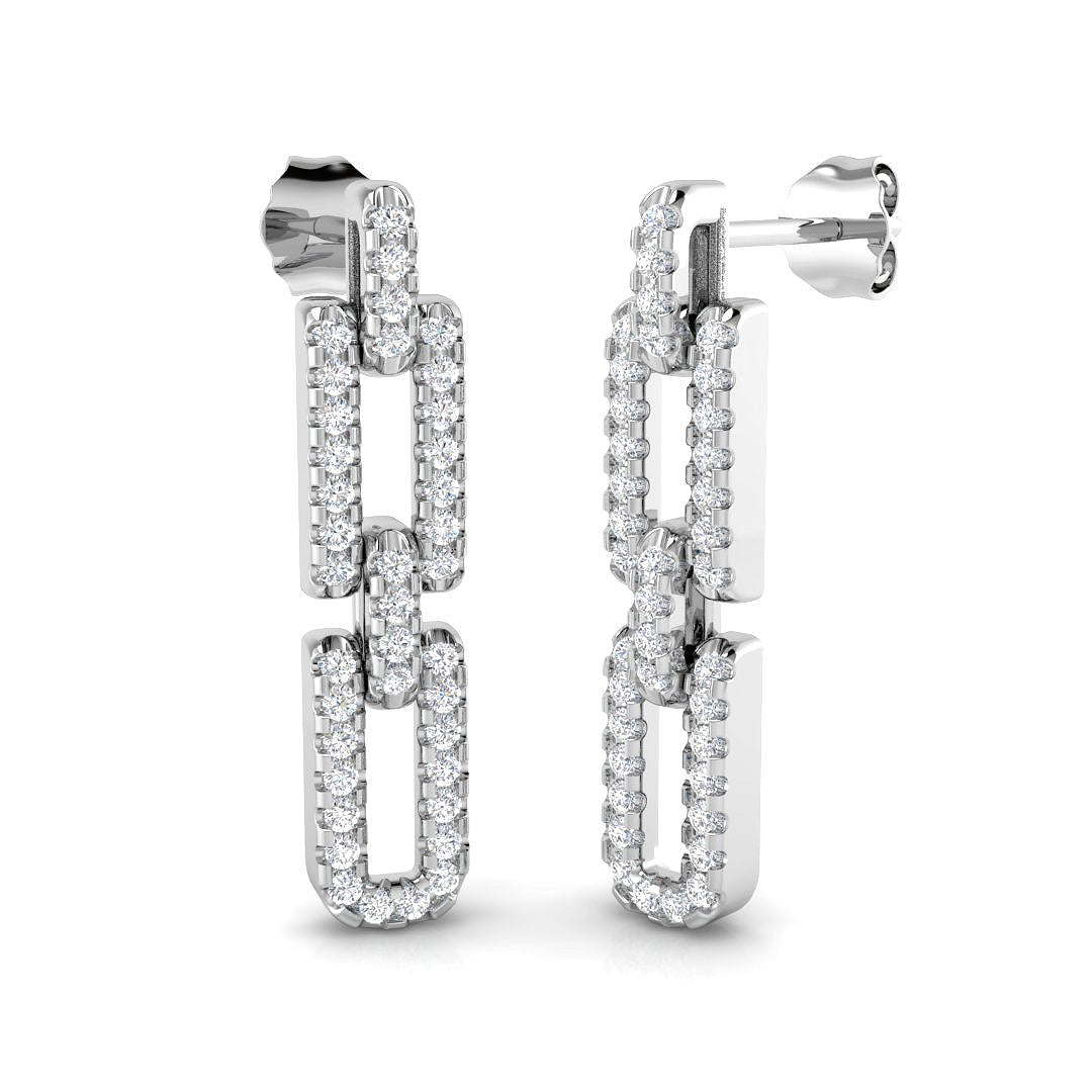 9ct White Gold 0.52ct G SI2 Diamond Earrings