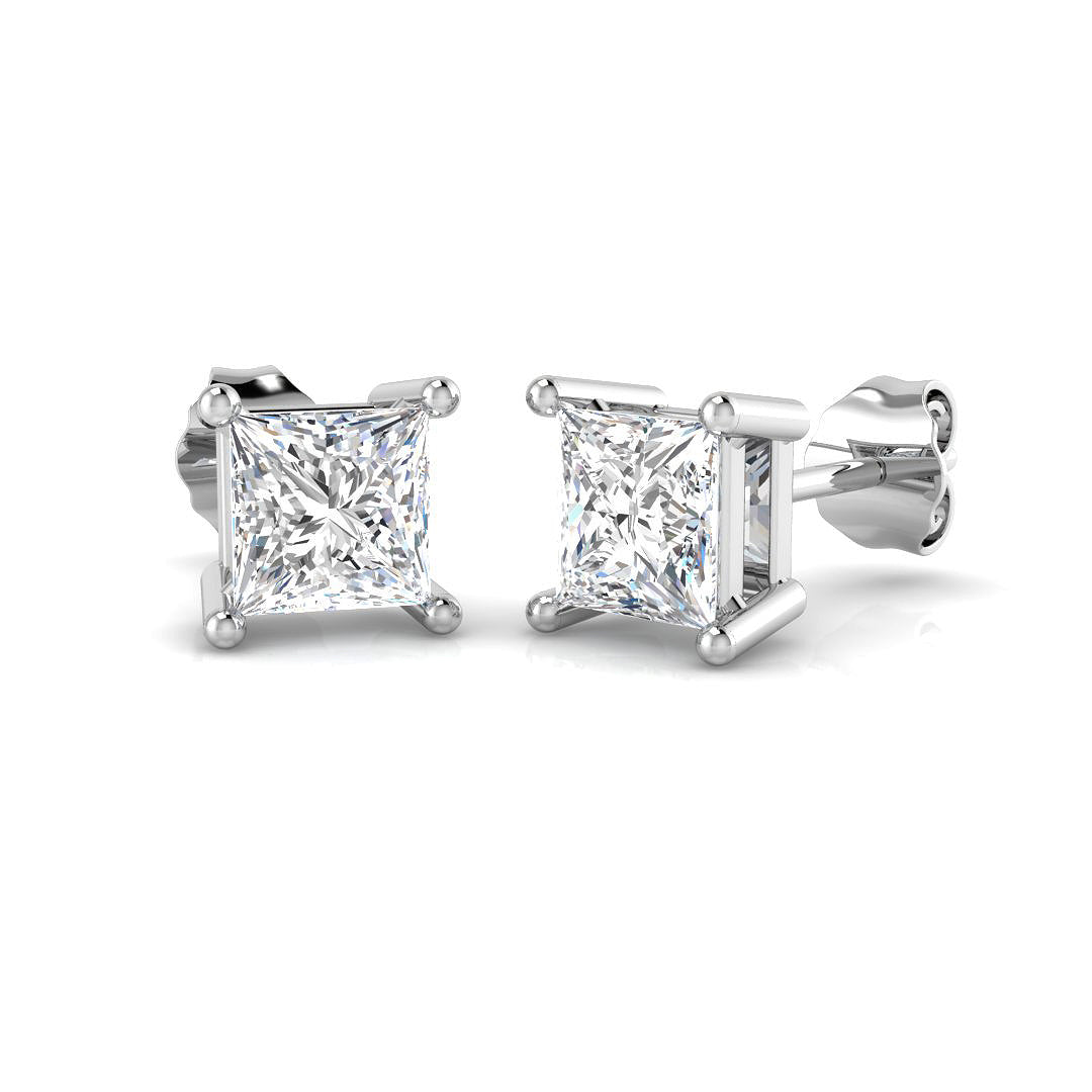 18ct White Gold 1.99ct D I2 Diamond Earrings