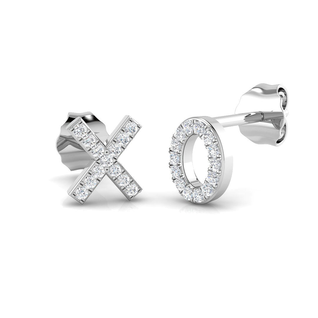 9ct White Gold 0.07ct G SI2 Diamond Earrings