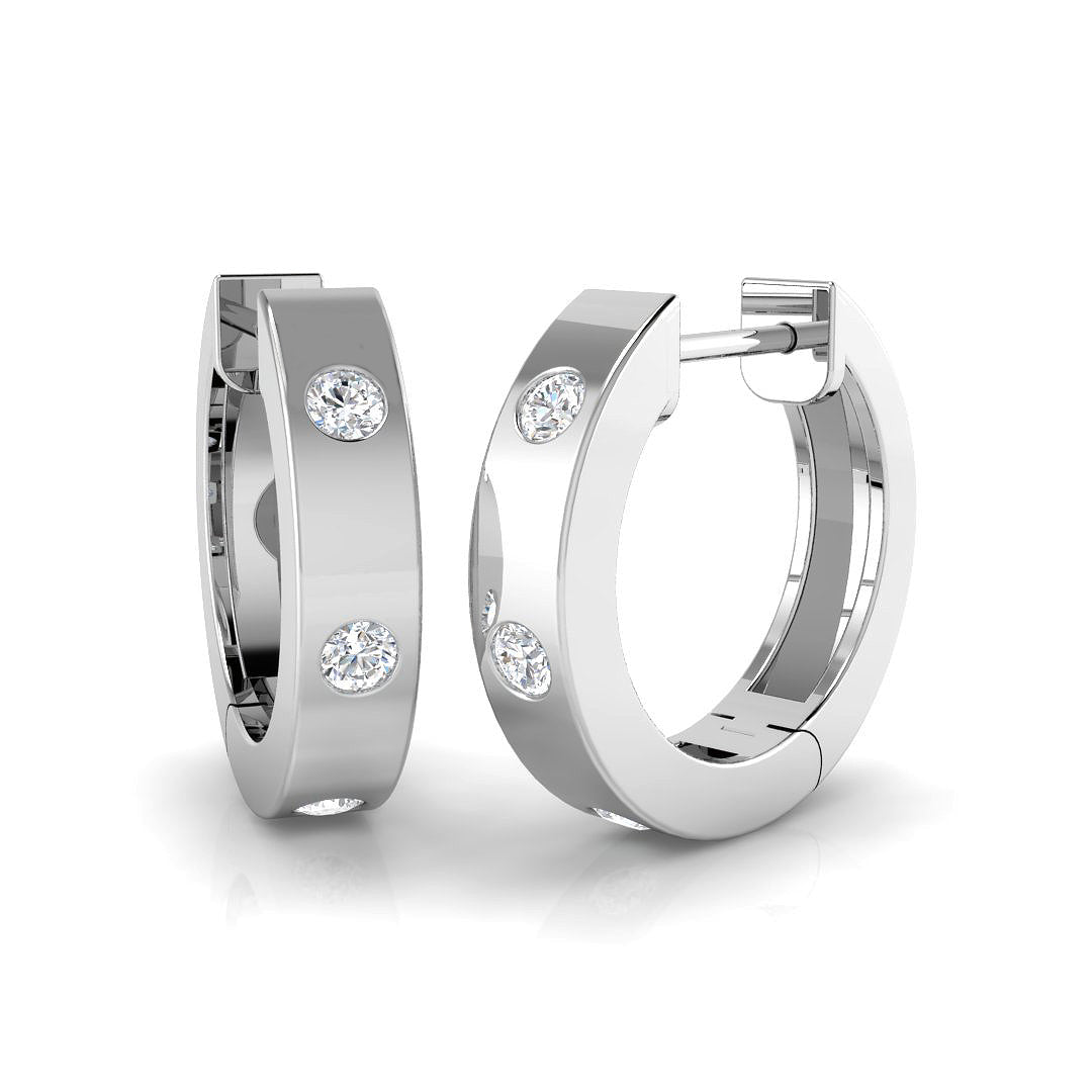 9ct White Gold 0.19ct Laboratory Grown CVD Earrings
