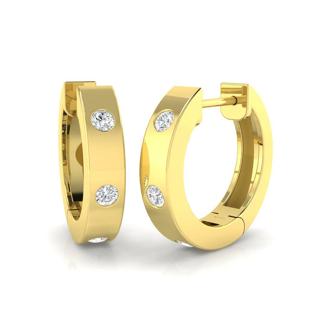 9ct Yellow Gold 0.19ct Laboratory Grown CVD Earrings