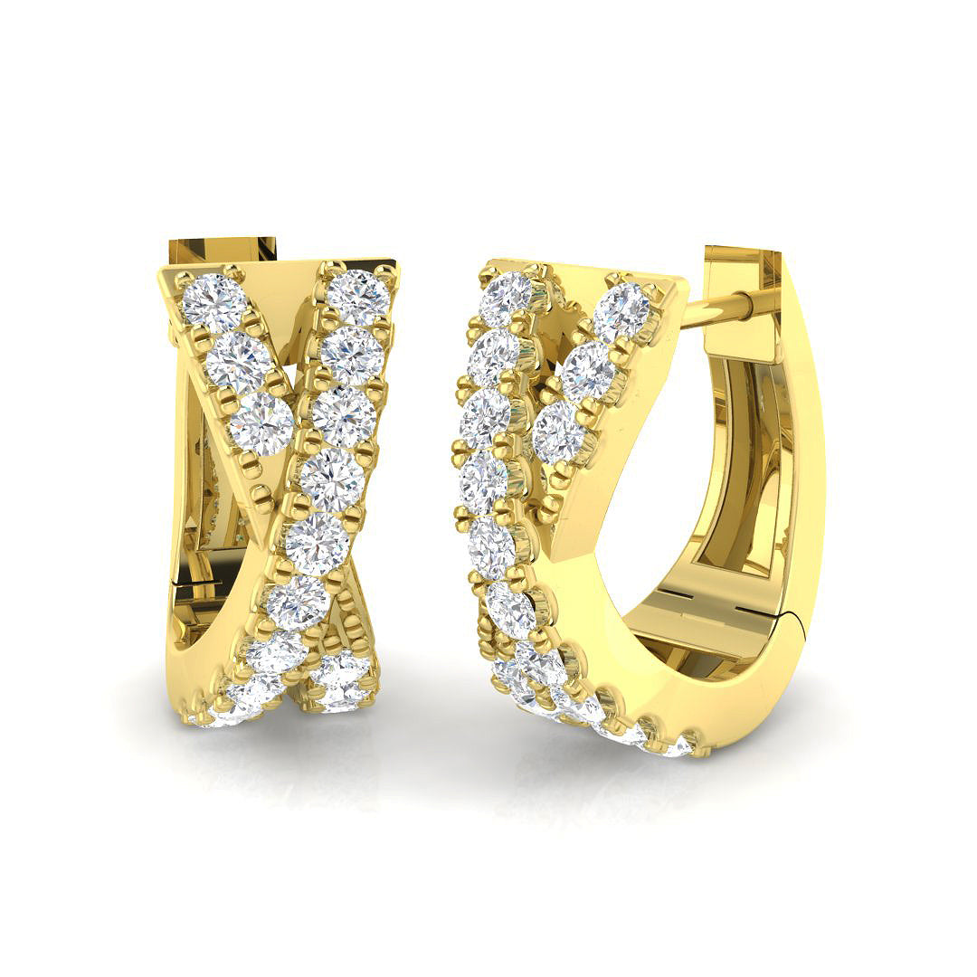 18ct Yellow Gold 0.39ct G SI2 Diamond Earrings