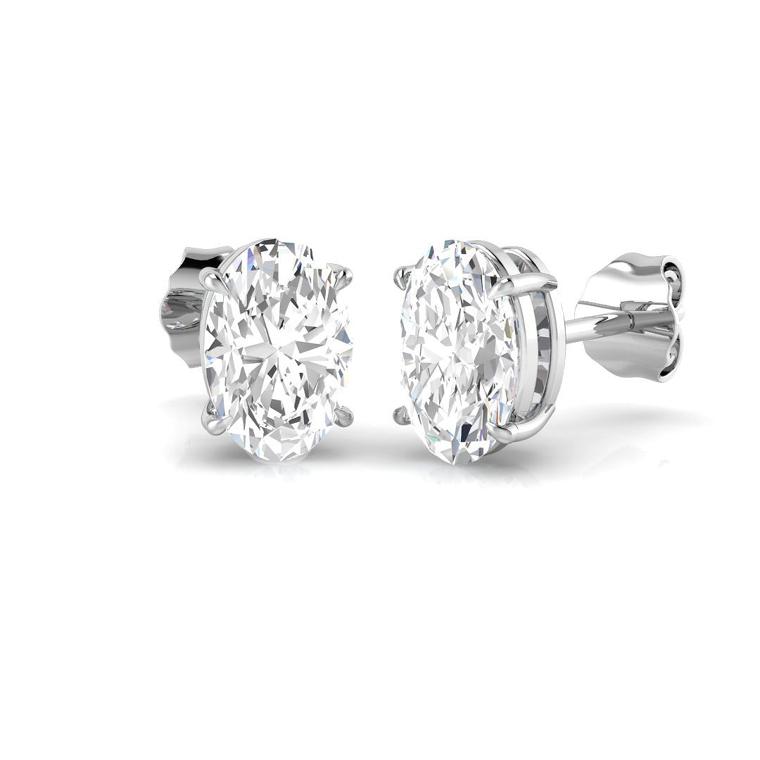 18ct White Gold 2.00ct J SI1 Diamond Earrings