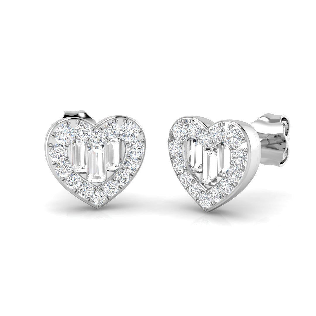 9ct White Gold 0.56ct G SI2 Diamond Earrings