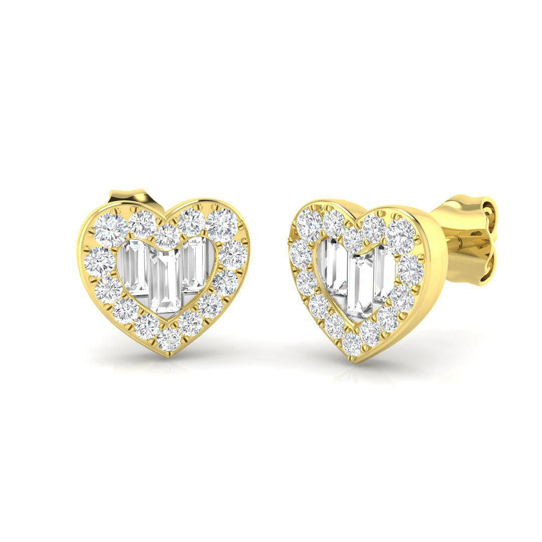 9ct Yellow Gold 0.56ct G SI2 Diamond Earrings