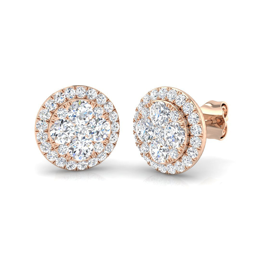 9ct Rose Gold 1.01ct Laboratory Grown CVD Earrings