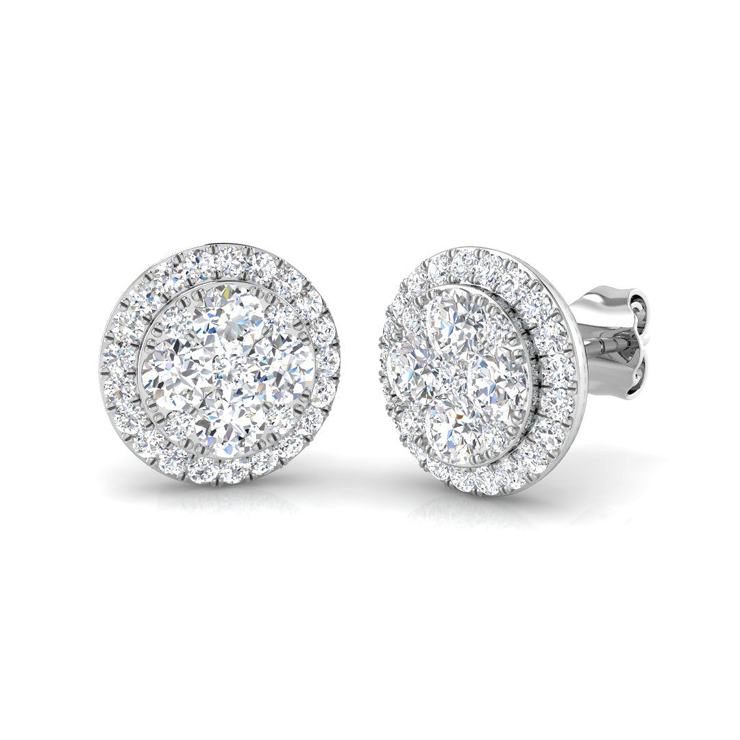 18ct White Gold 1.01ct G SI2 Diamond Earrings