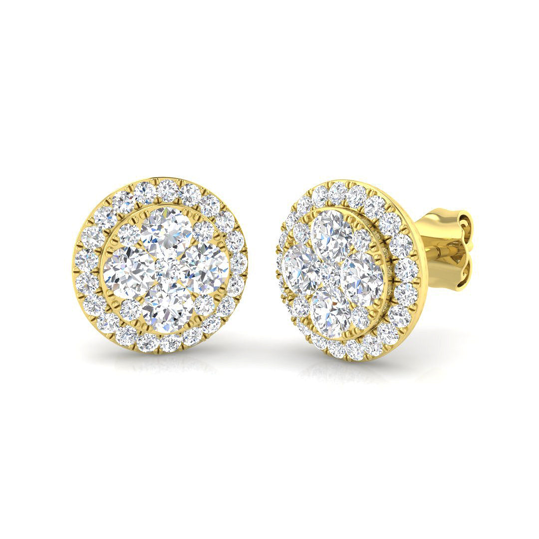 9ct Yellow Gold 1.01ct Laboratory Grown CVD Earrings
