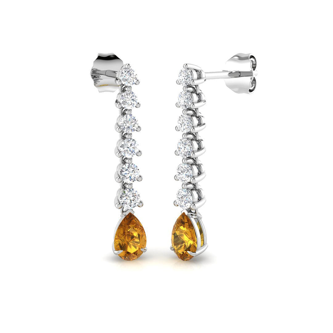 18ct White Gold 1.58ct Multi Sapphire Earrings