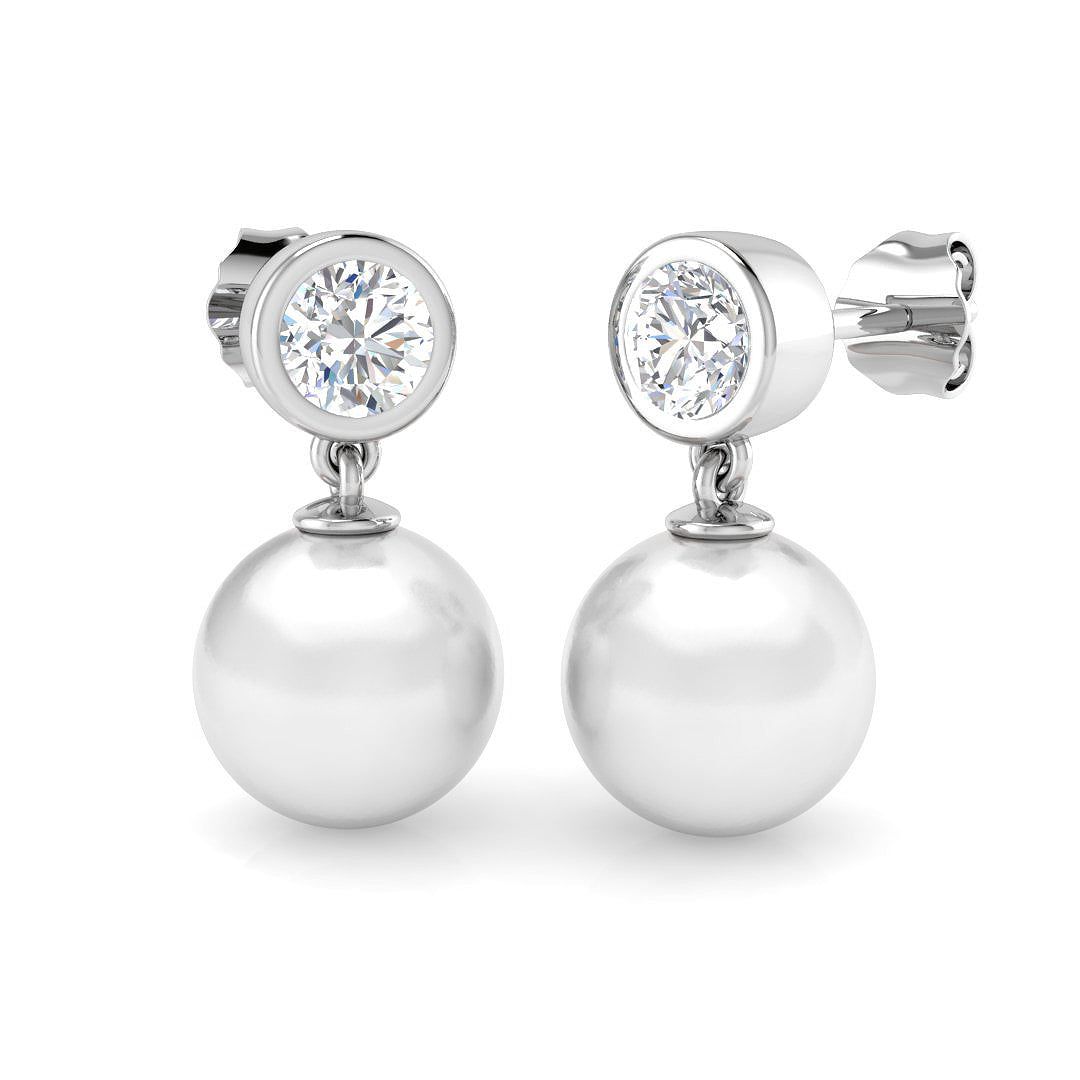 9ct White Gold 9.98ct G SI2 Diamond Earrings