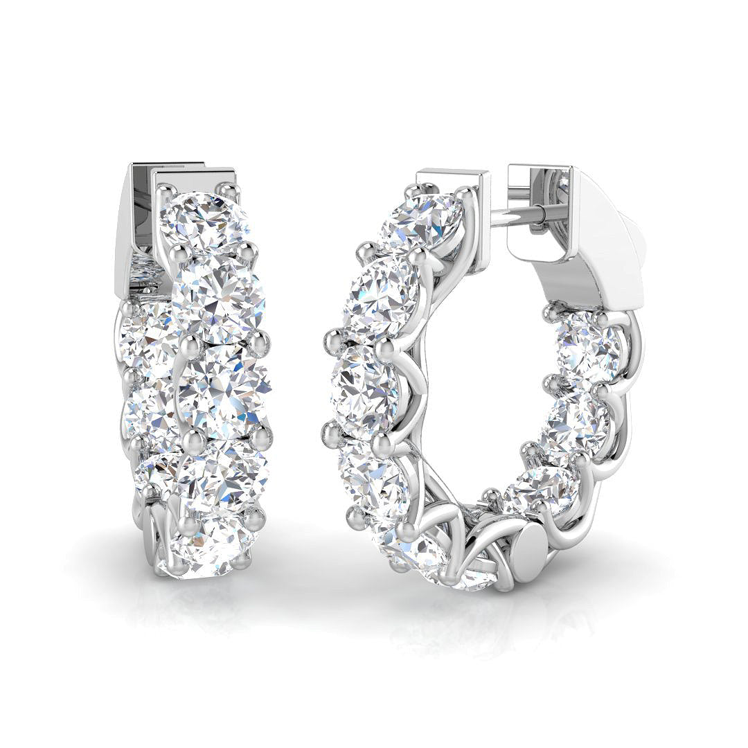 18ct White Gold 4.48ct G SI2 Diamond Earrings