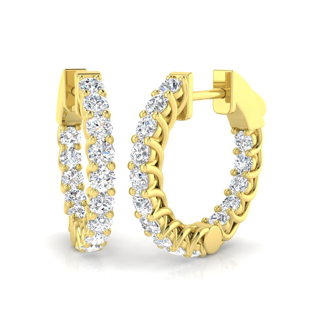 9ct Yellow Gold 1.21ct Laboratory Grown CVD Earrings