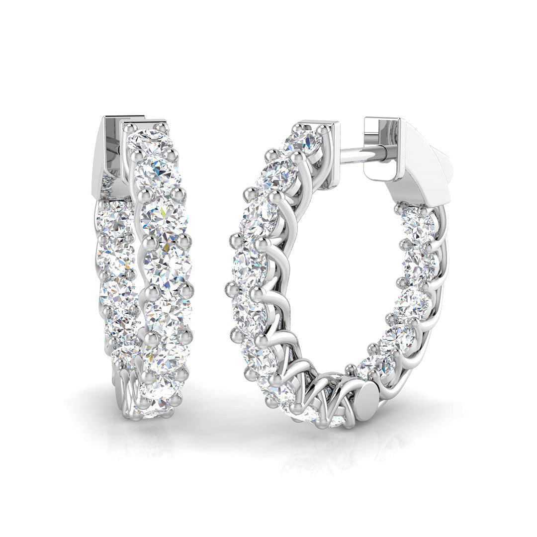 18ct White Gold 2.06ct G SI2 Diamond Earrings