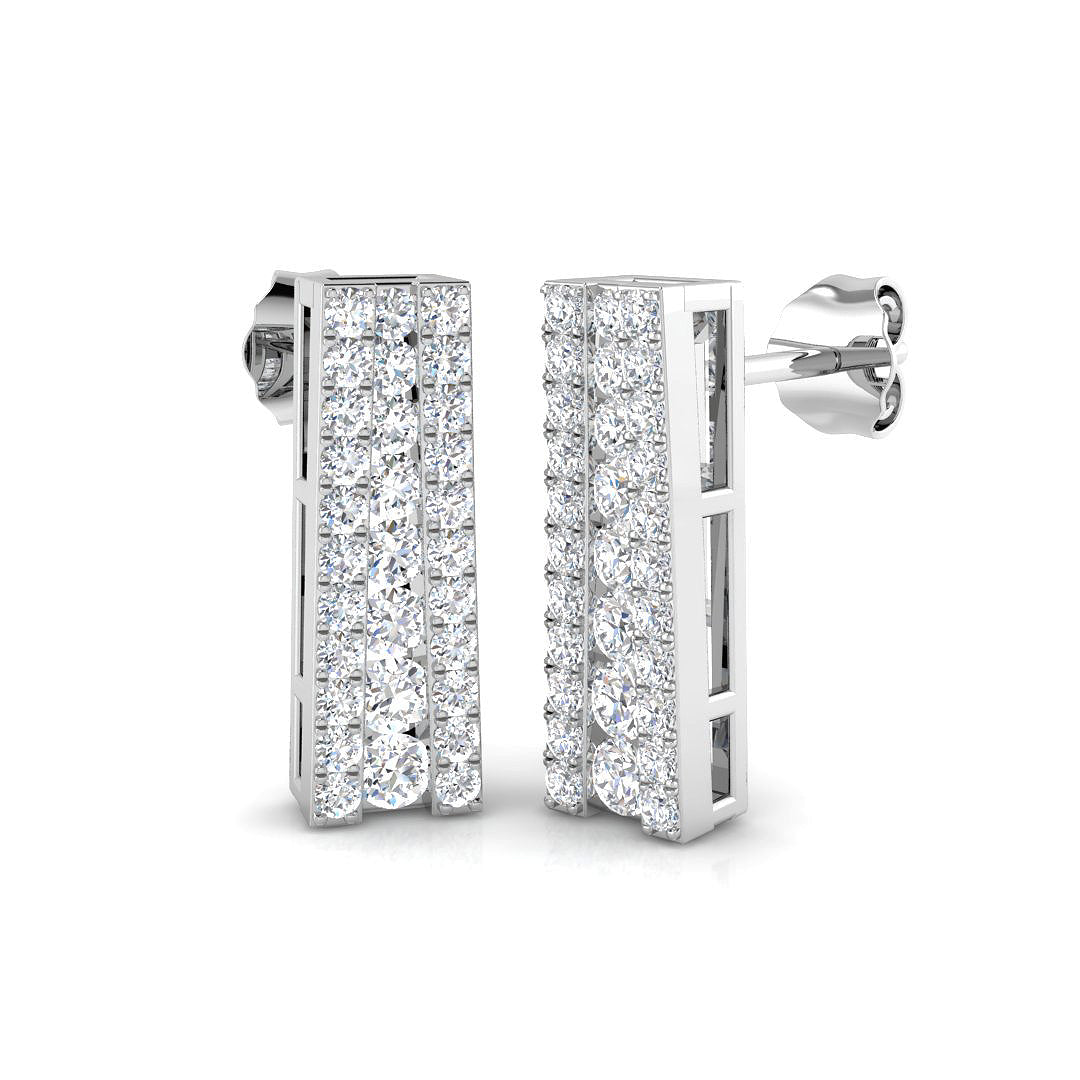 9ct White Gold 0.77ct G I1 Diamond Earrings