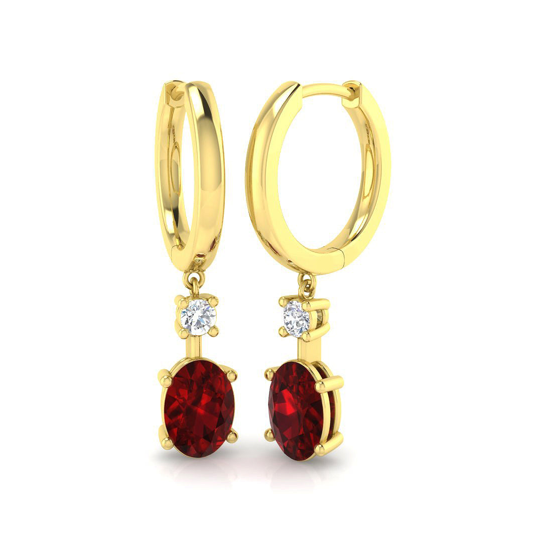 14ct Yellow Gold 1.92ct G SI2 Diamond Earrings