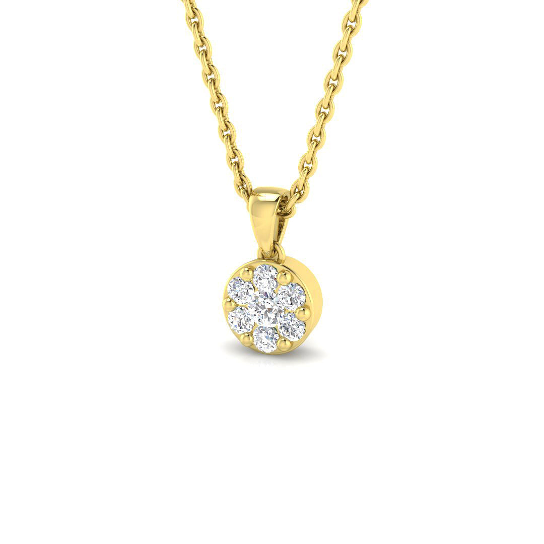 9ct Yellow Gold 0.13ct J SI1 Diamond Pendant