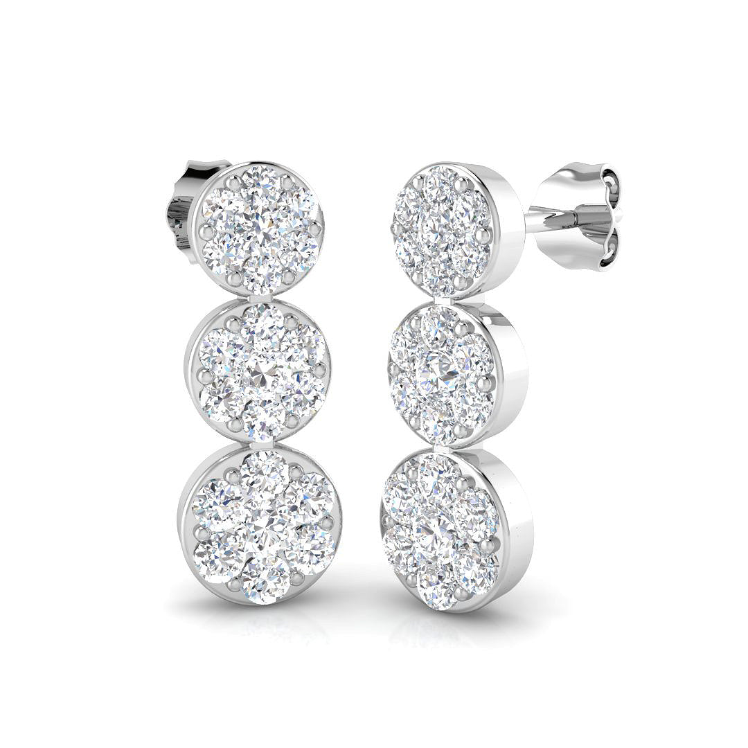 18ct White Gold 1.51ct G SI2 Diamond Earrings