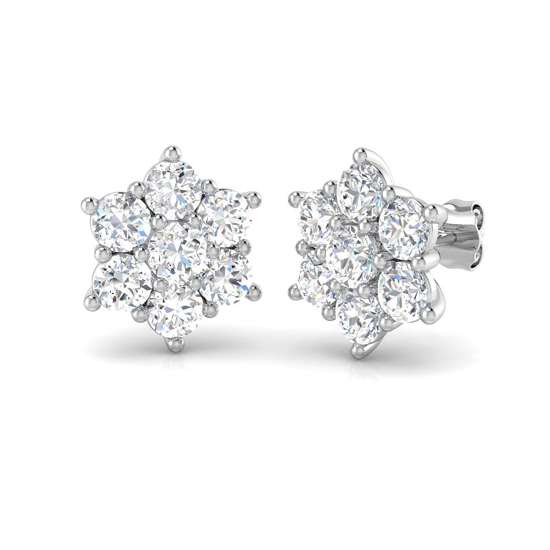 18ct White Gold 2.97ct G SI2 Diamond Earrings