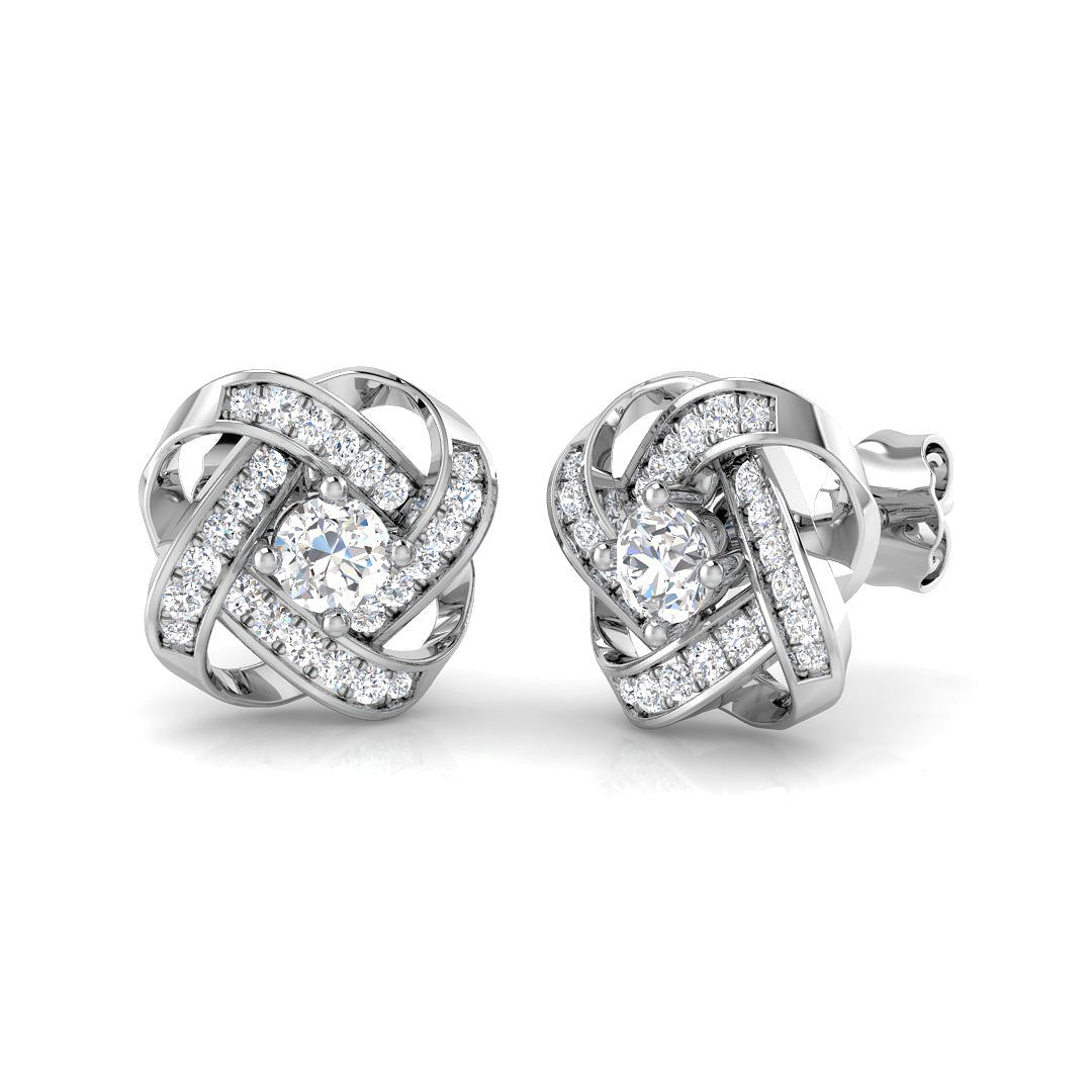 9ct White Gold 0.56ct Laboratory Grown CVD Earrings