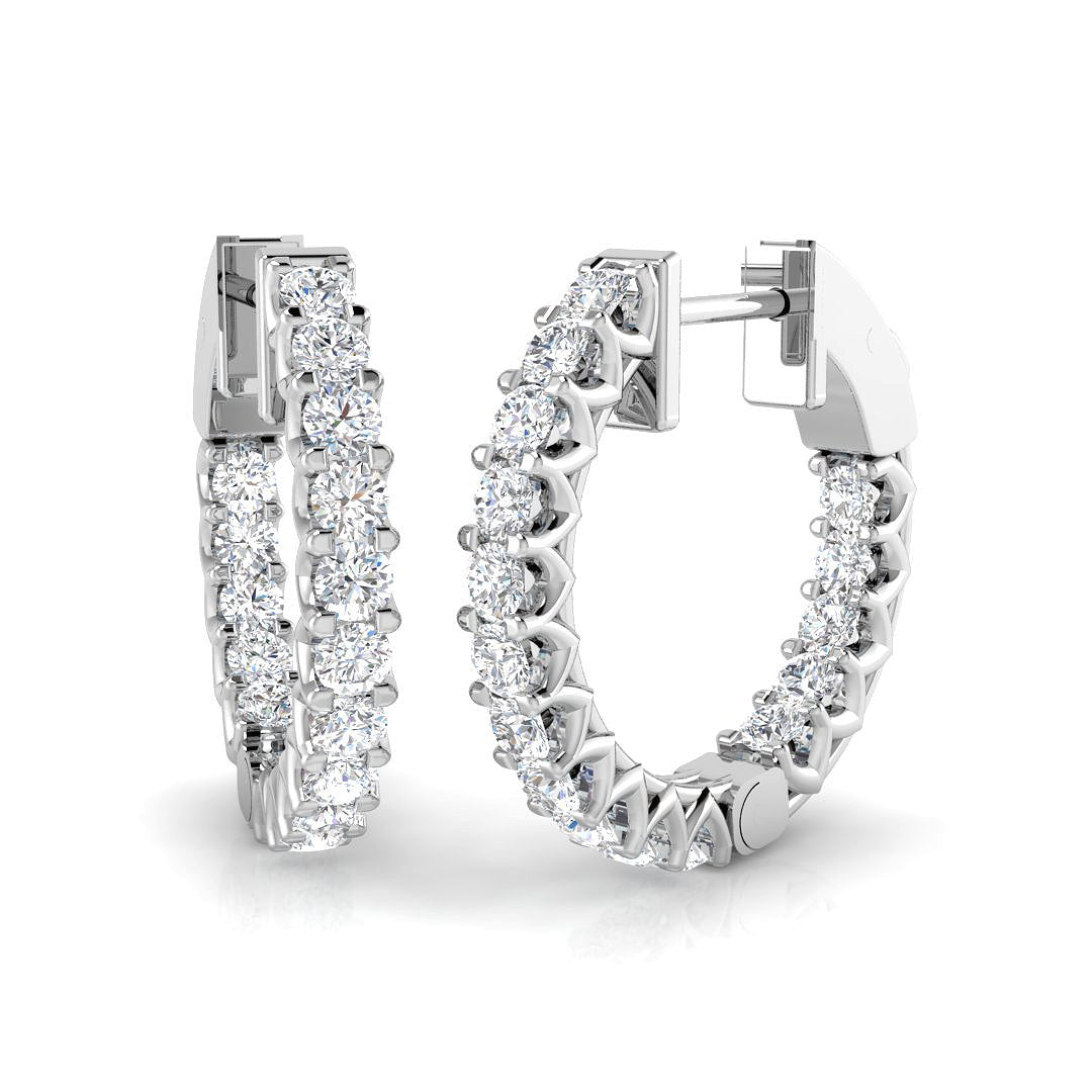 9ct White Gold 0.94ct Laboratory Grown CVD Earrings