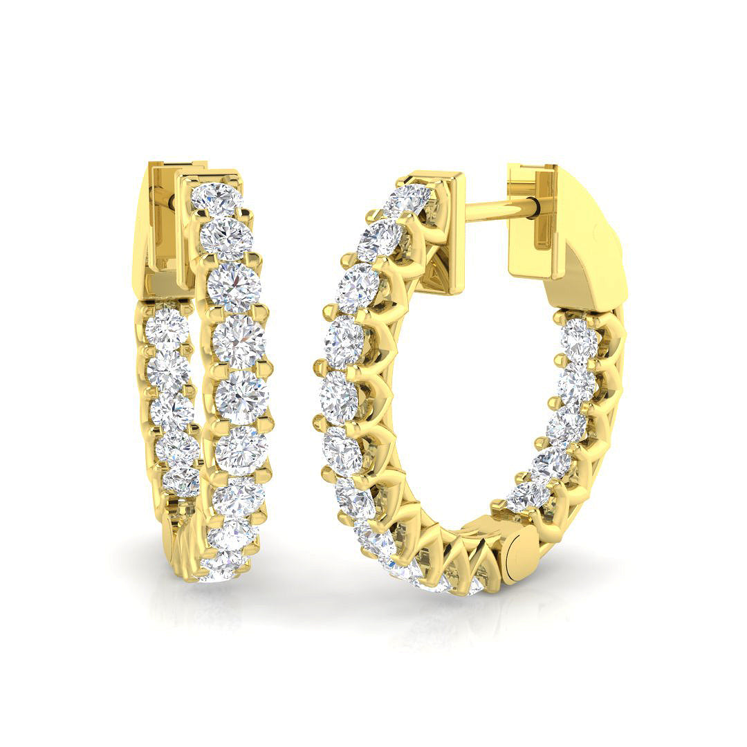 9ct Yellow Gold 0.94ct Laboratory Grown CVD Earrings