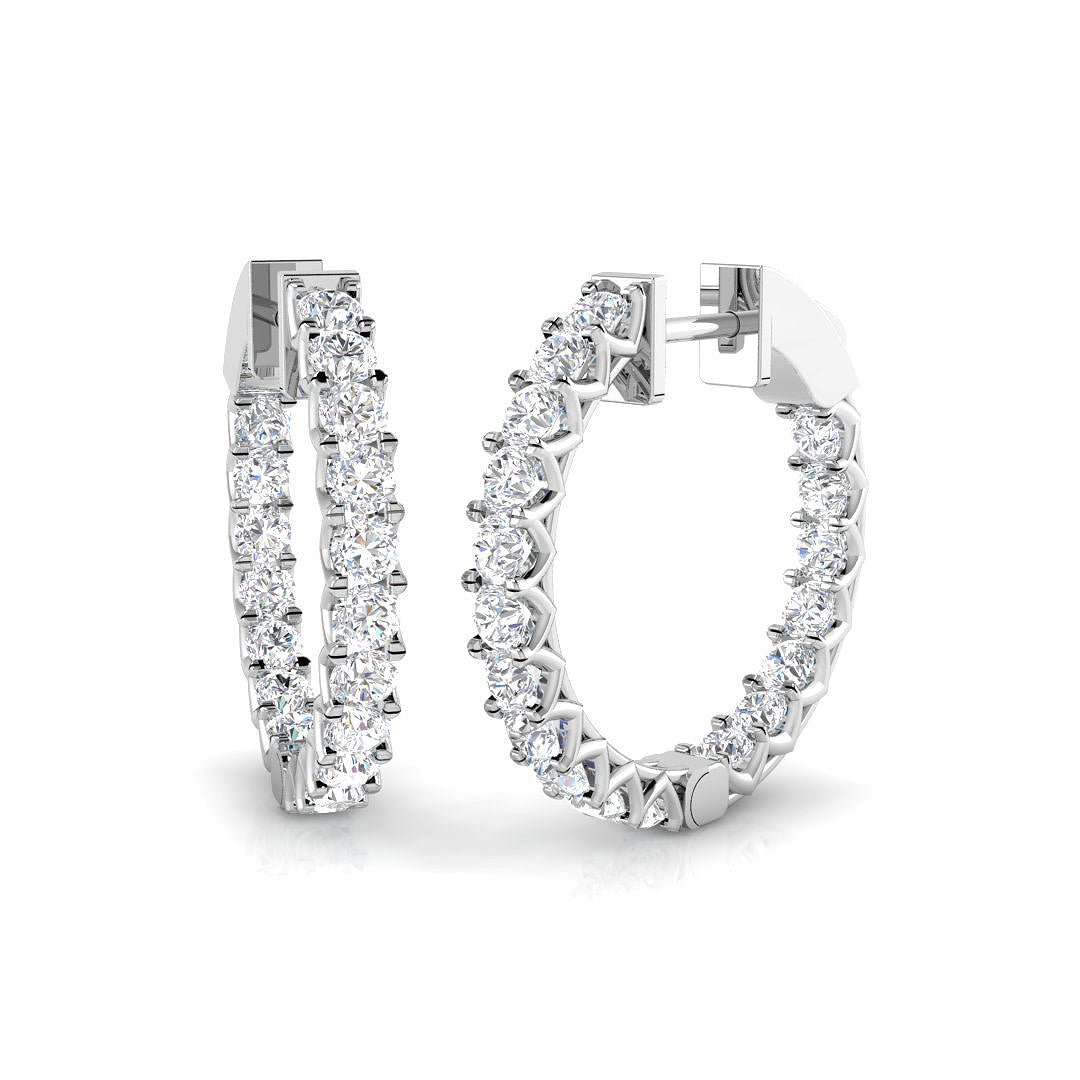 18ct White Gold 2.03ct G SI2 Diamond Earrings