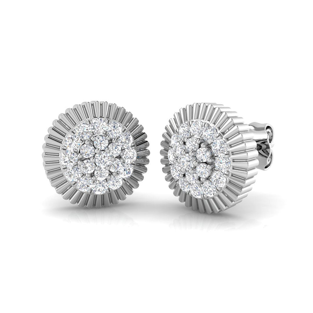 9ct White Gold 0.41ct G SI2 Diamond Earrings