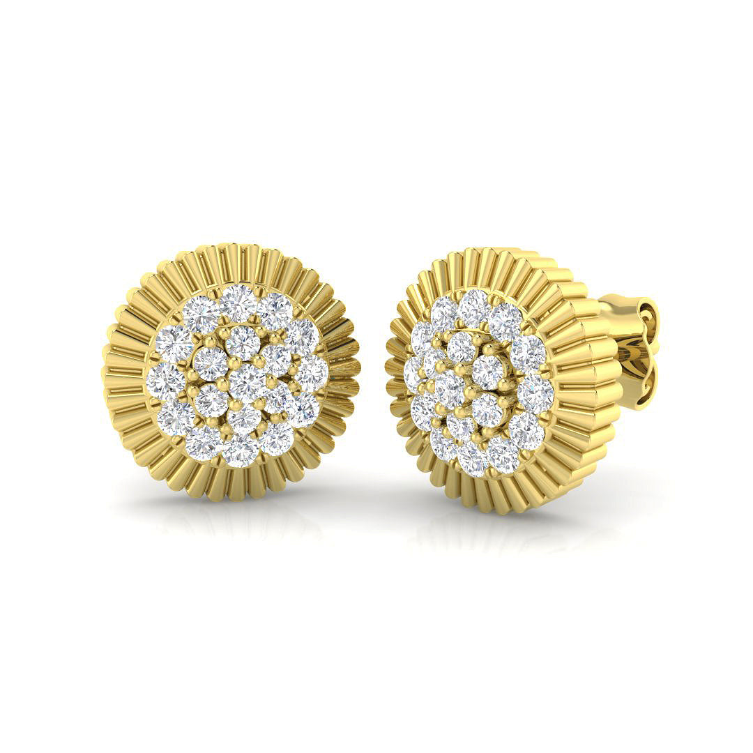 9ct Yellow Gold 0.41ct G SI2 Diamond Earrings
