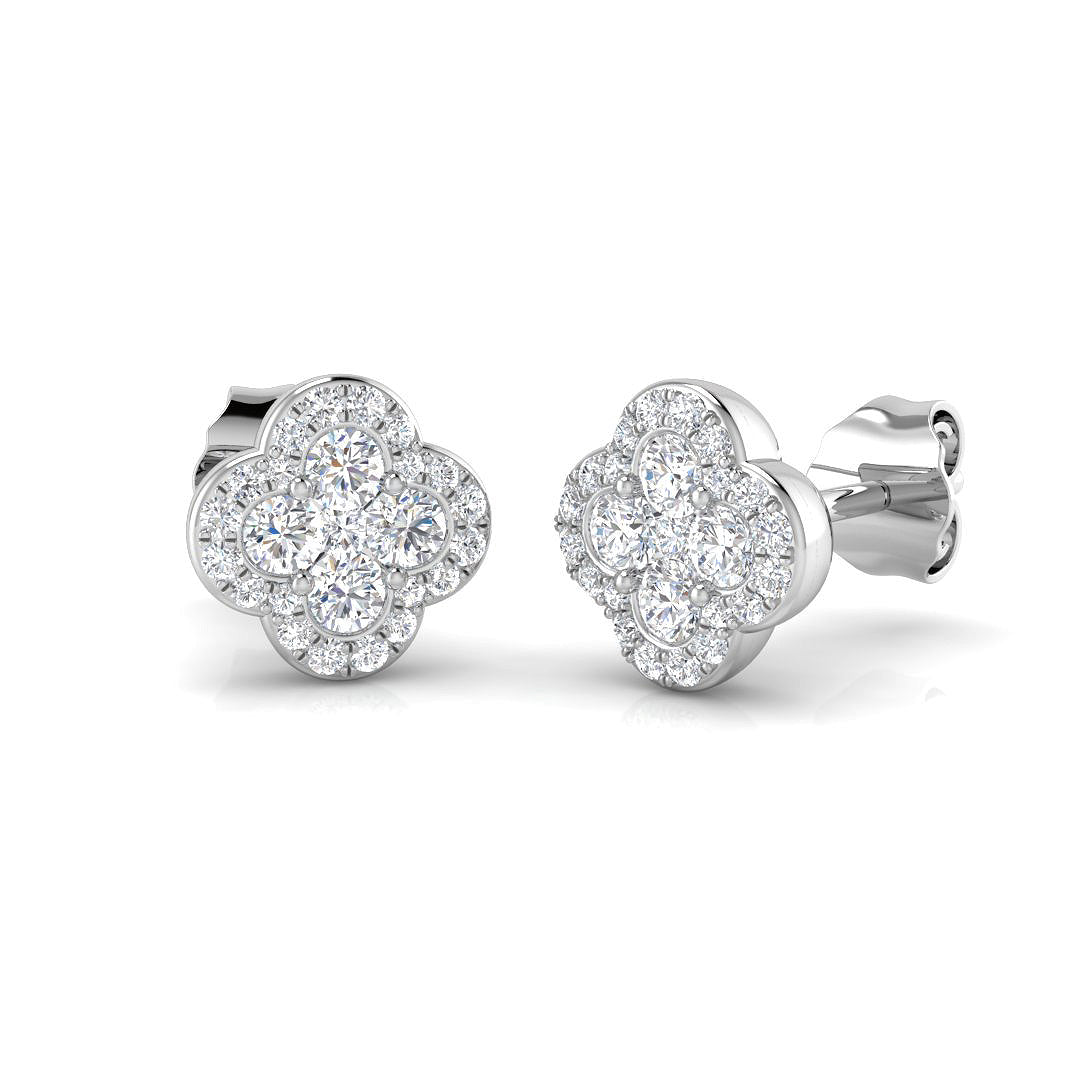 18ct White Gold 0.44ct G SI2 Diamond Earrings