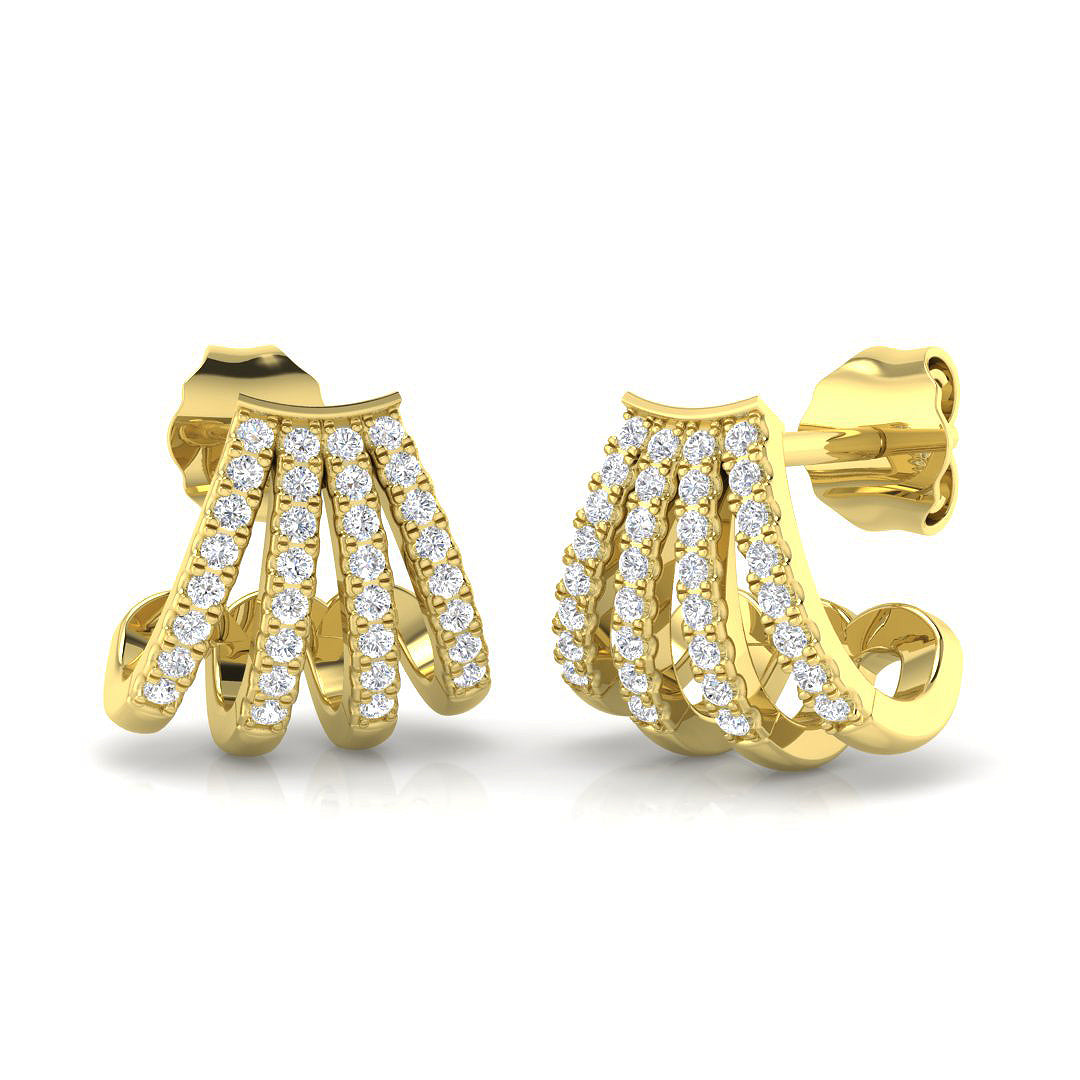 9ct Yellow Gold 0.19ct G SI2 Diamond Earrings