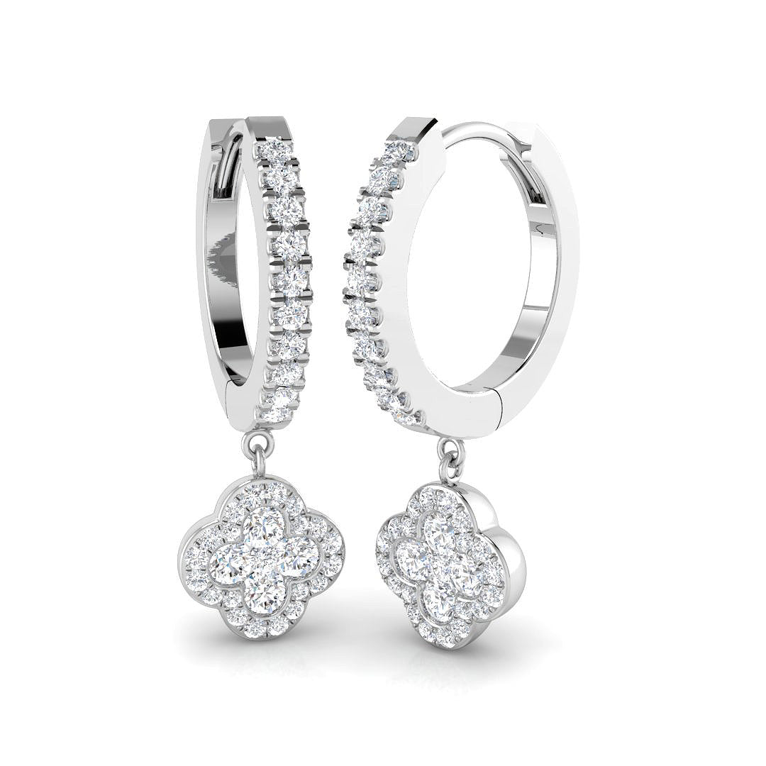 18ct White Gold 0.62ct G SI2 Diamond Earrings