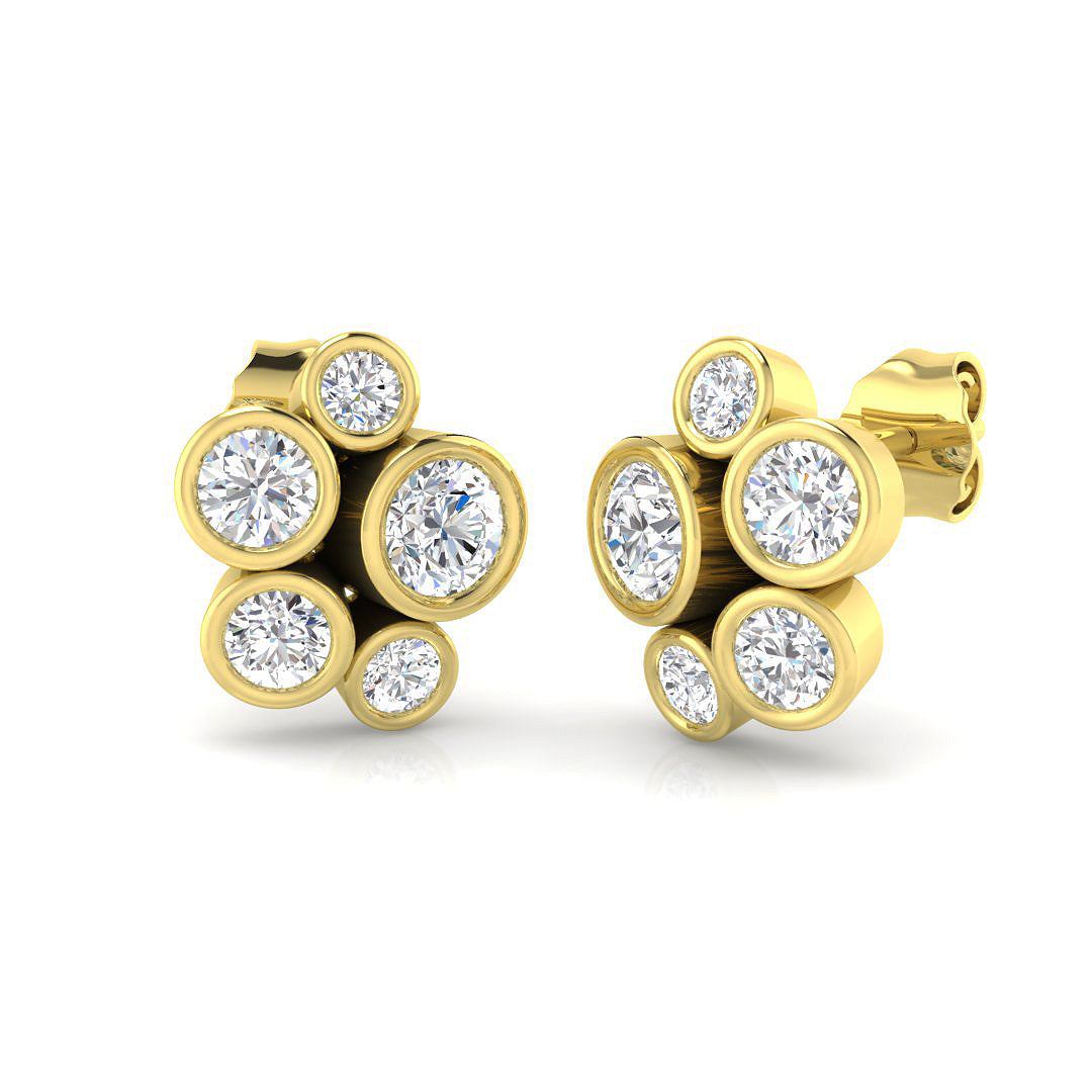 9ct Yellow Gold 1.13ct Laboratory Grown CVD Earrings