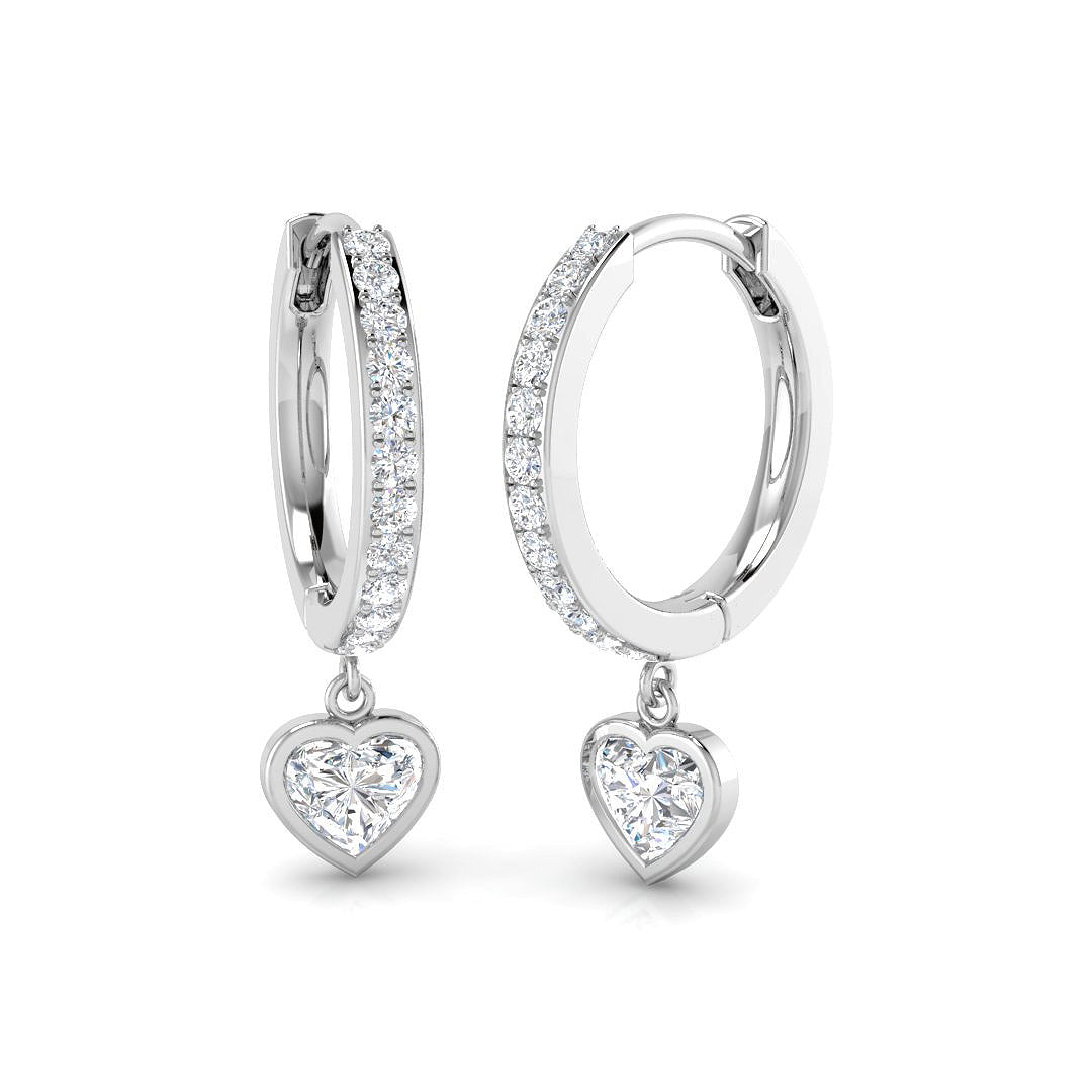 18ct White Gold 0.82ct G SI2 Diamond Earrings