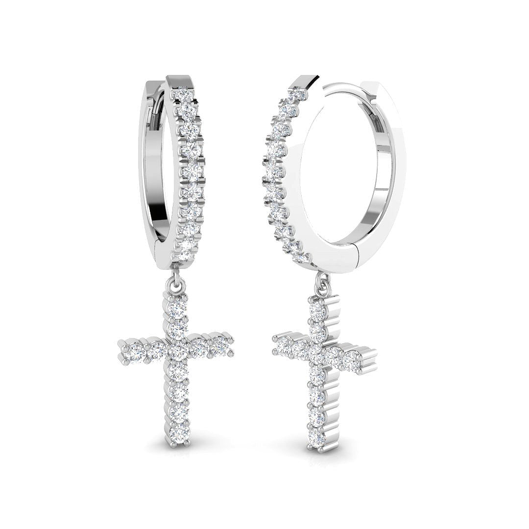 9ct White Gold 0.41ct G SI2 Diamond Earrings