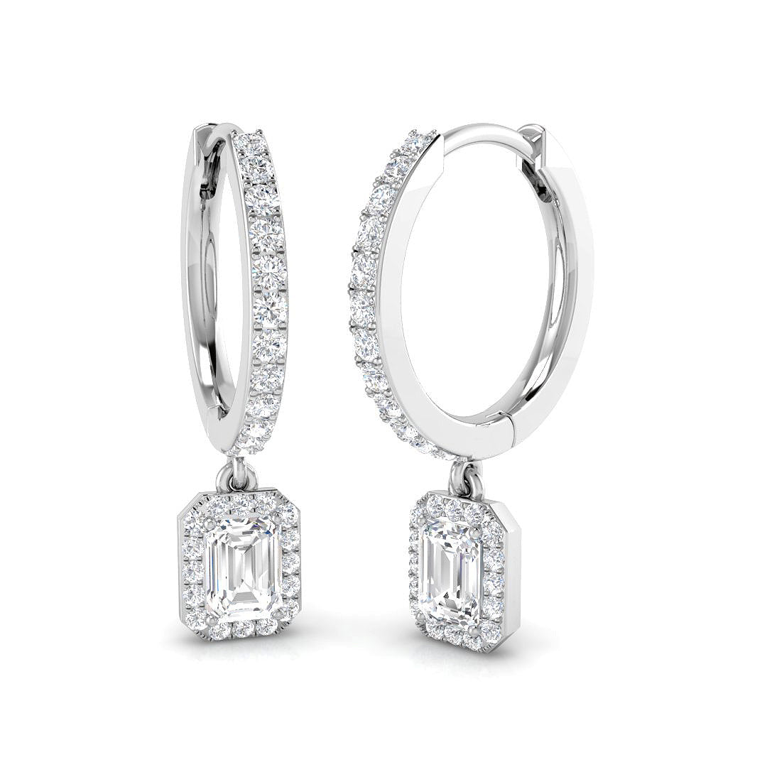 18ct White Gold 0.57ct G SI2 Diamond Earrings