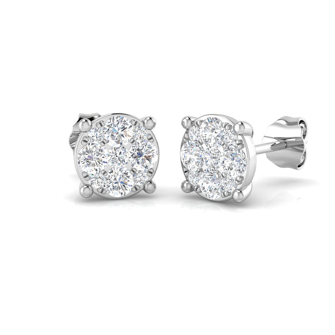 9ct White Gold 0.72ct G I1 Diamond Earrings