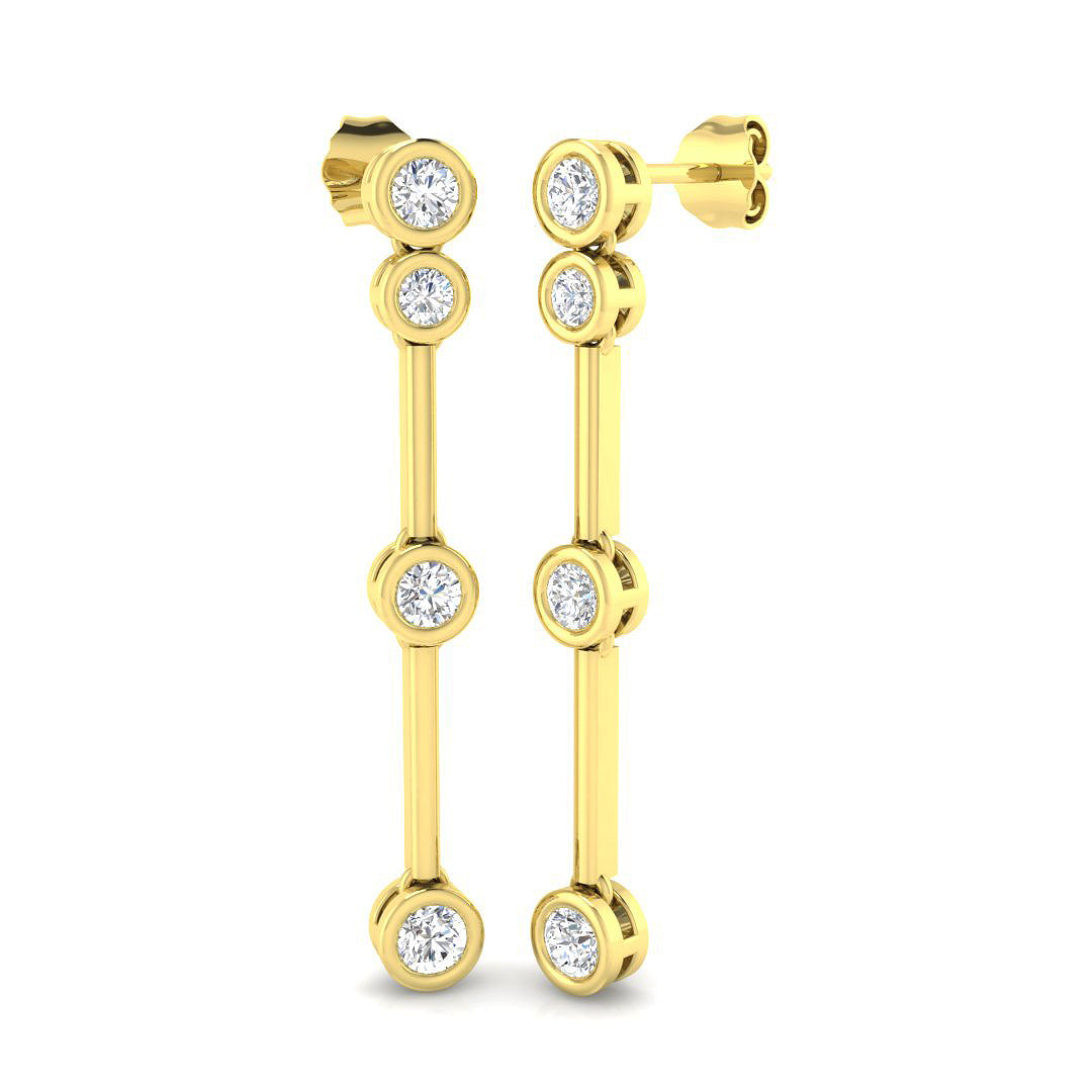 9ct Yellow Gold 0.85ct Laboratory Grown CVD Earrings