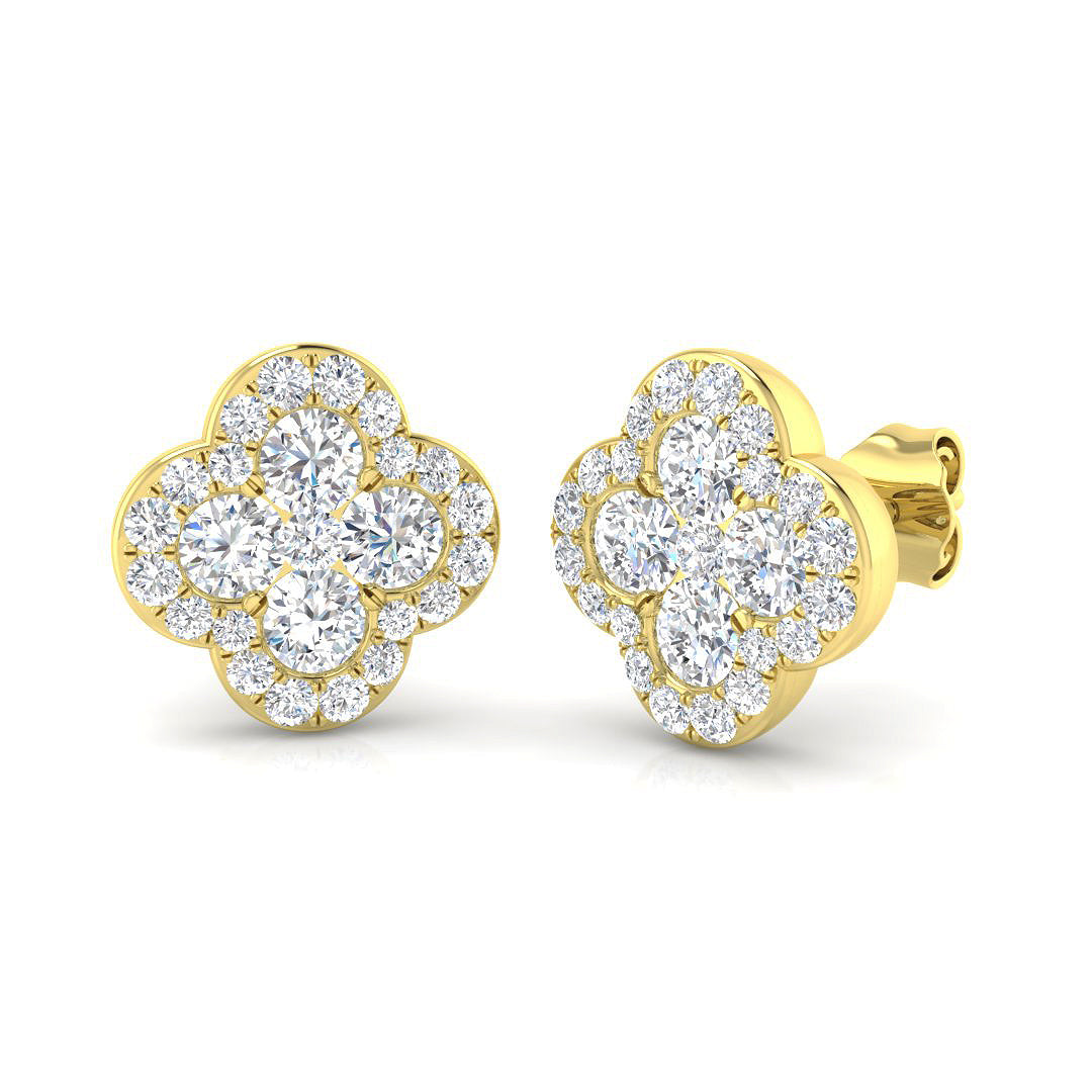 18ct Yellow Gold 1.58ct G SI2 Diamond Earrings